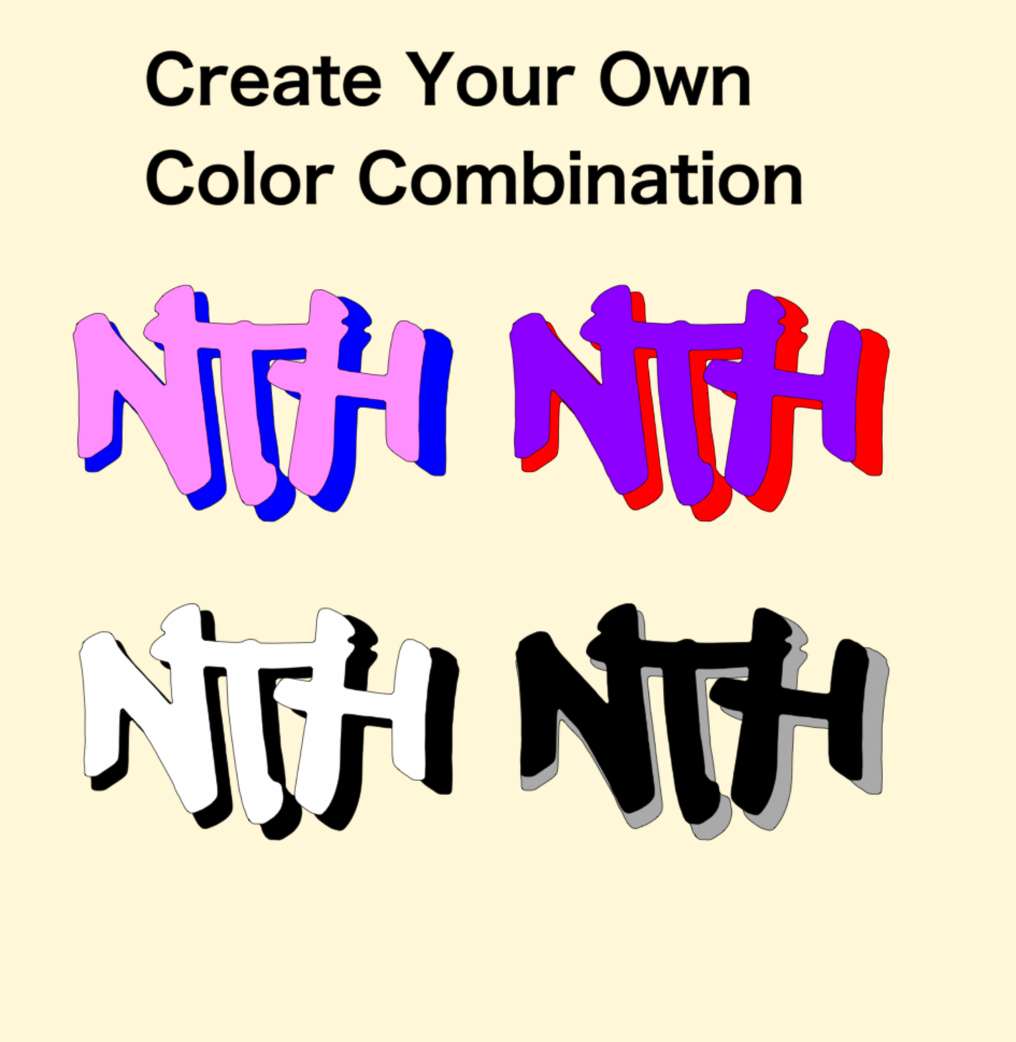 No Talk Heavy "NTH" Custom 2 Color Decals