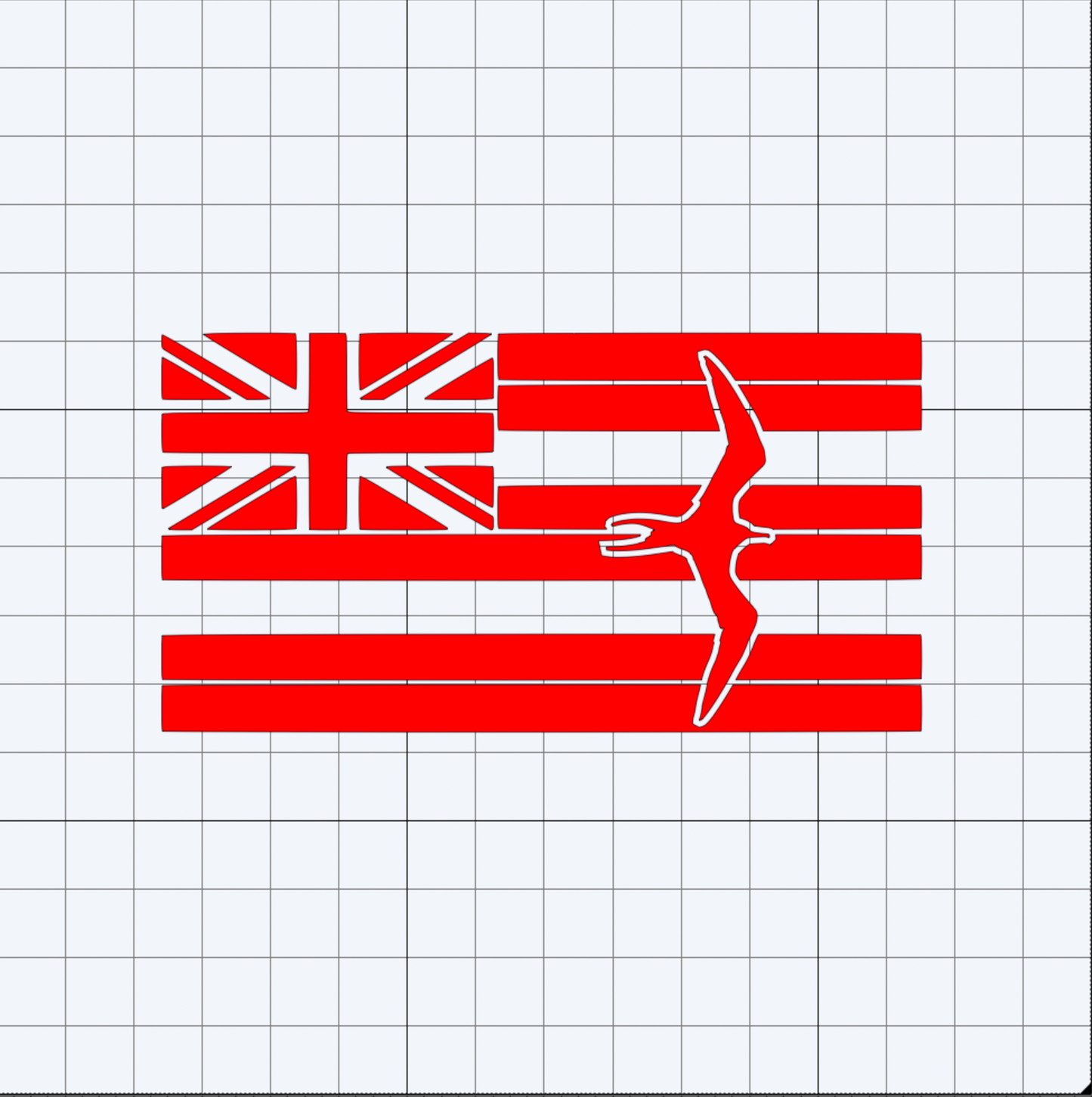 Iwa Bird x Hawaiian Flag Punchout Decal