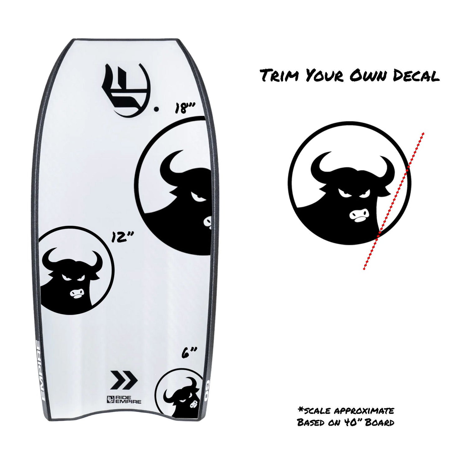 662 Bodyboard Shop Large Bull Decals