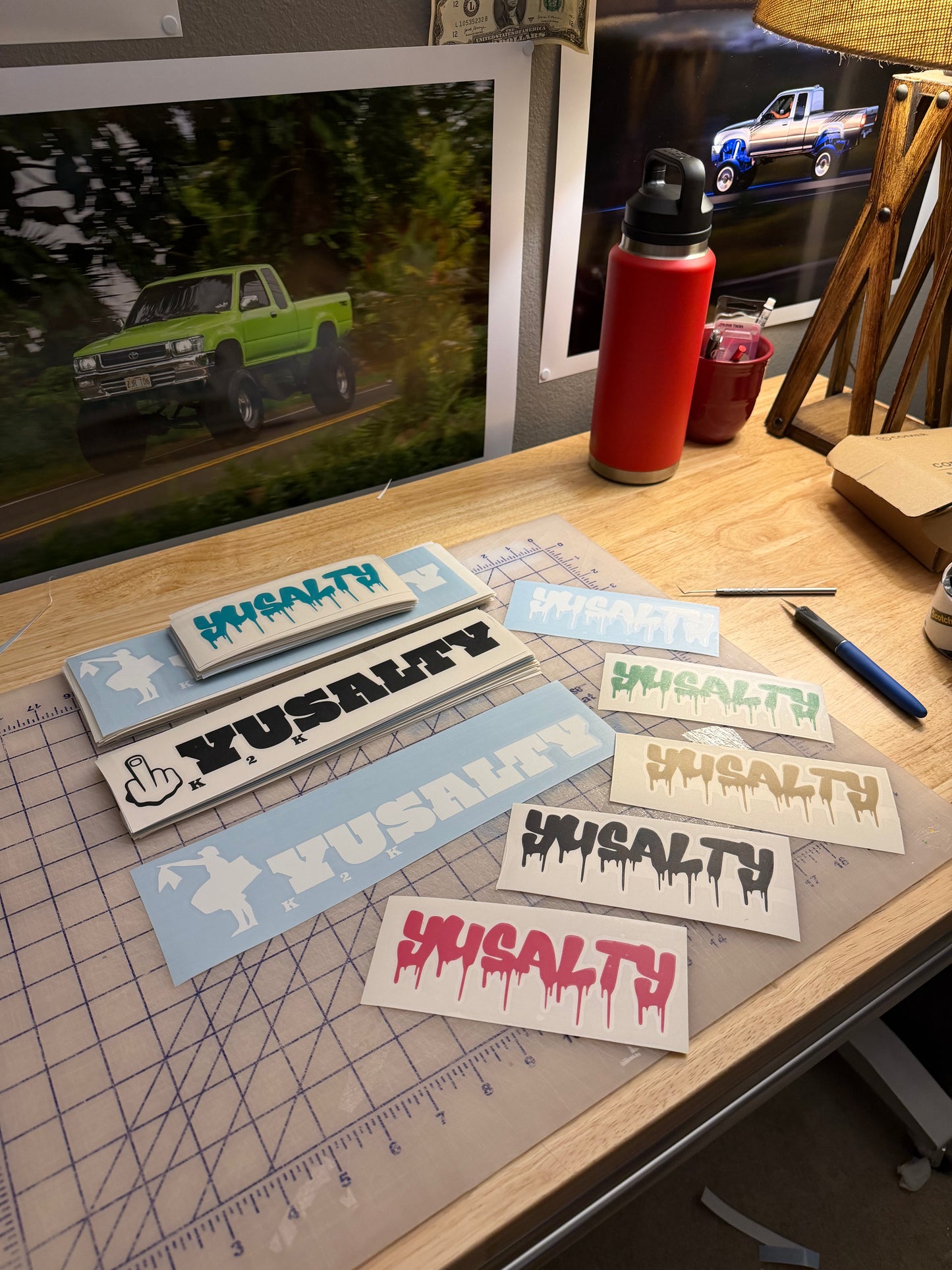 YUSALTY Bodyboarder Silhouette Decal