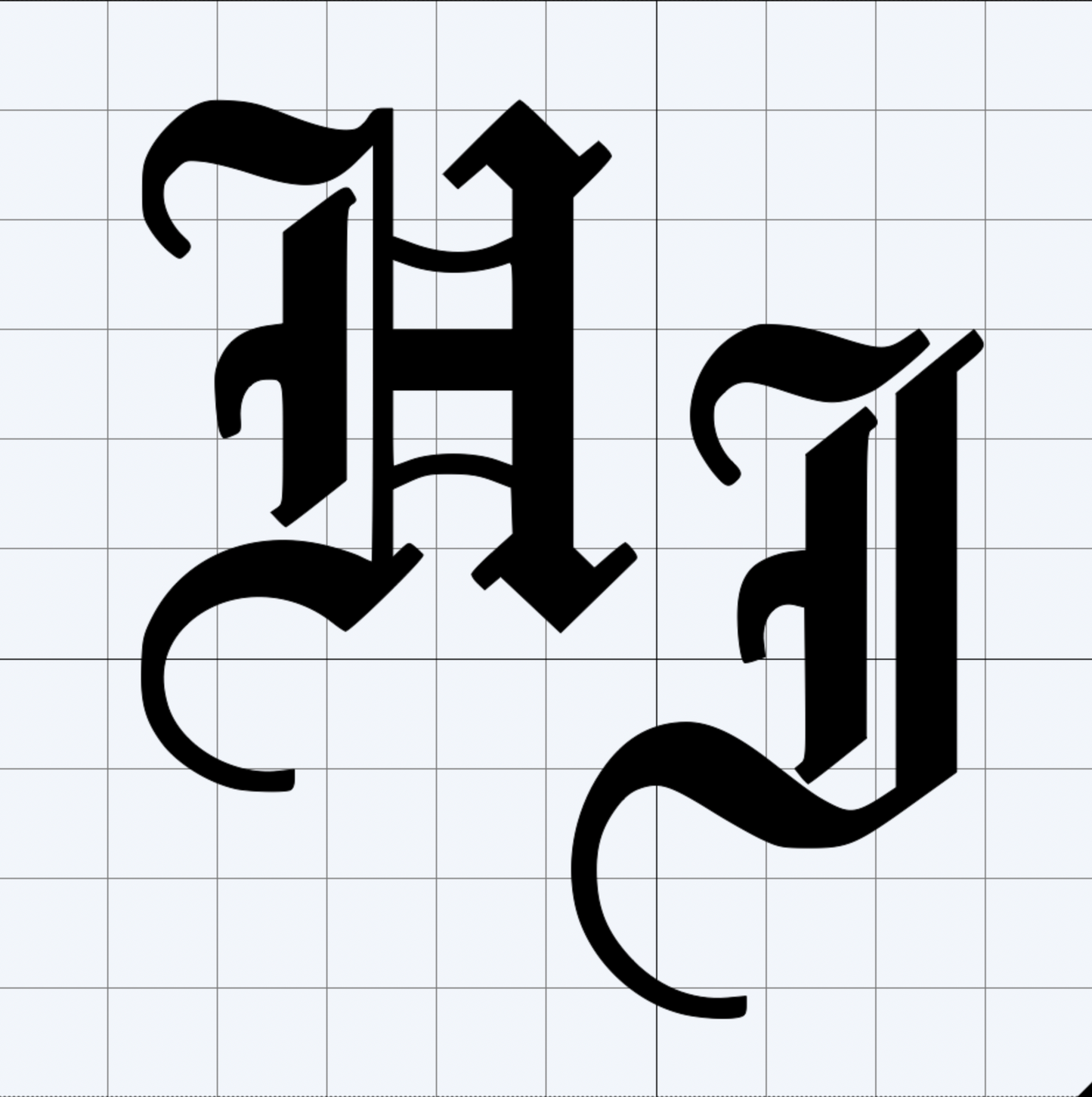 Hawai'i "HI" in Old English Letters Decal