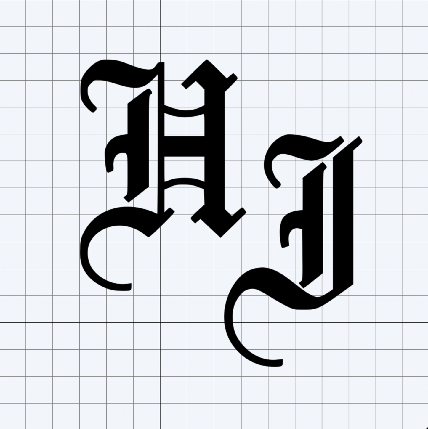 Hawai'i "HI" in Old English Letters Decal