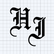 Hawai'i "HI" in Old English Letters Decal