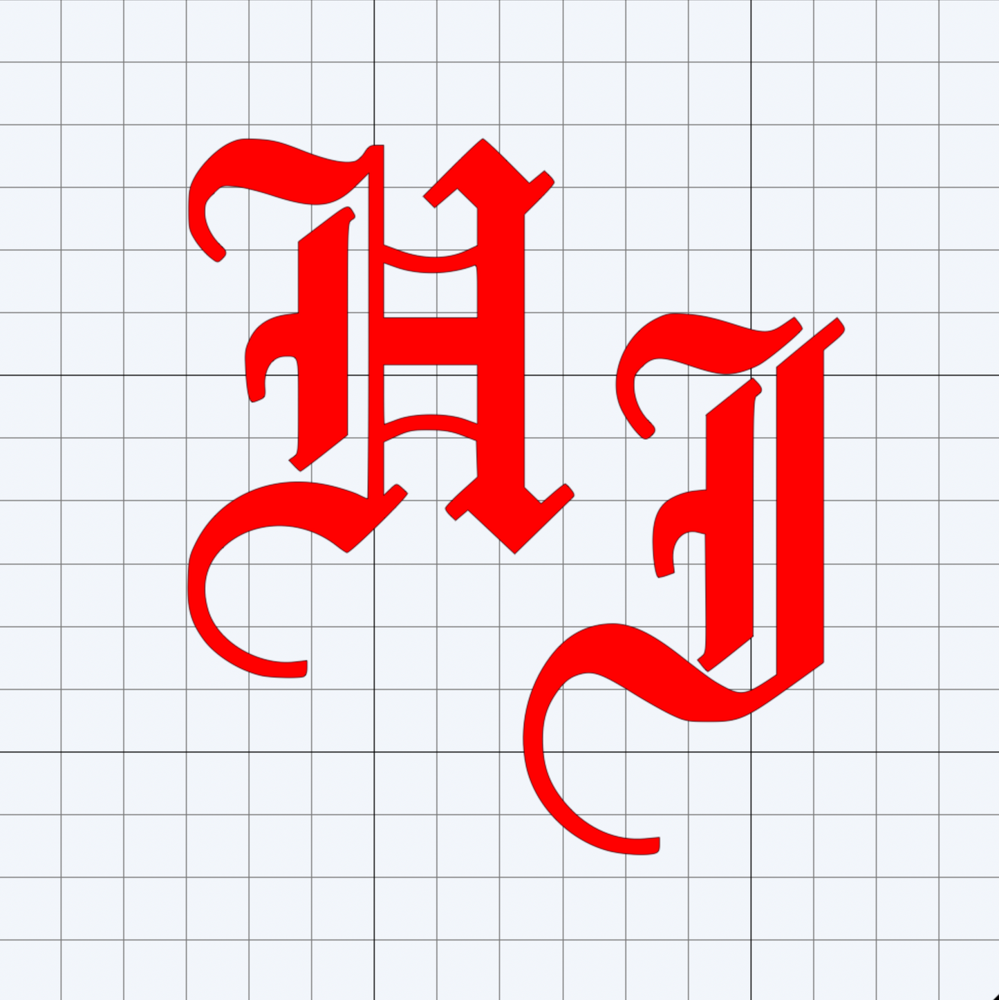 Hawai'i "HI" in Old English Letters Decal
