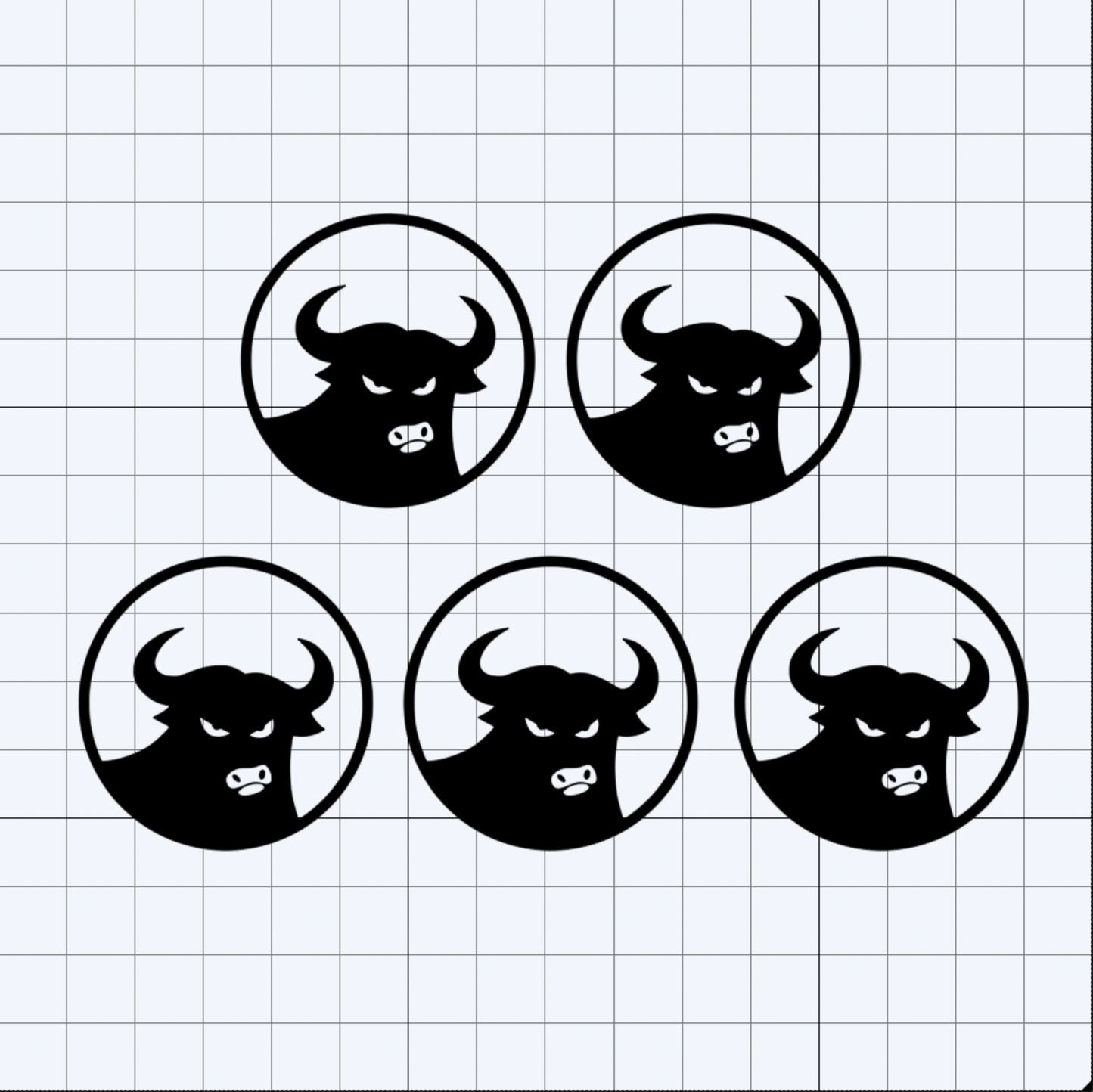 662 Bodyboard Shop Large Bull Decals