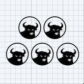 662 Bodyboard Shop Large Bull Decals