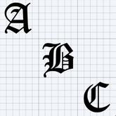 Old English Single Letter Decals - 5" Letter