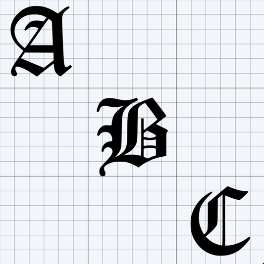 Letters - Old English Font