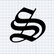 Old English Single Letter Decals - 5" Letter