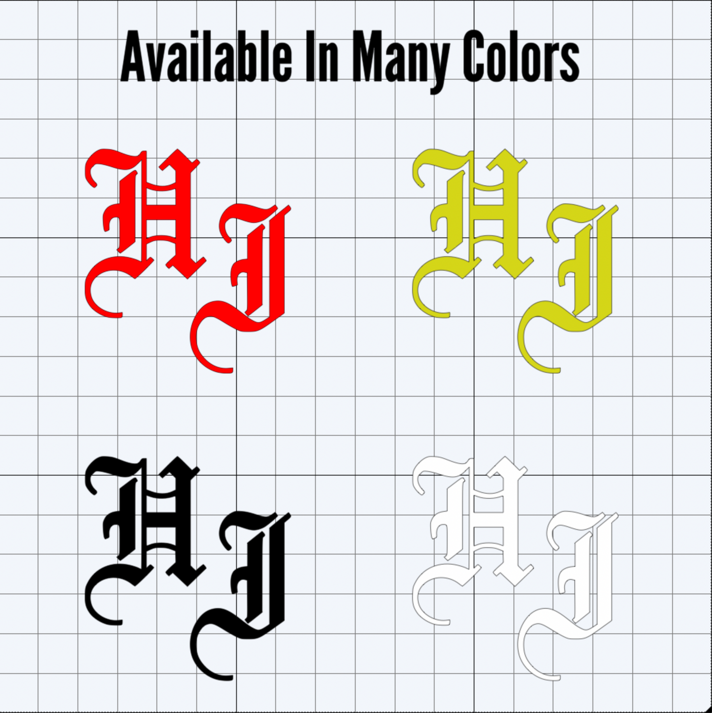 Hawai'i "HI" in Old English Letters Decal