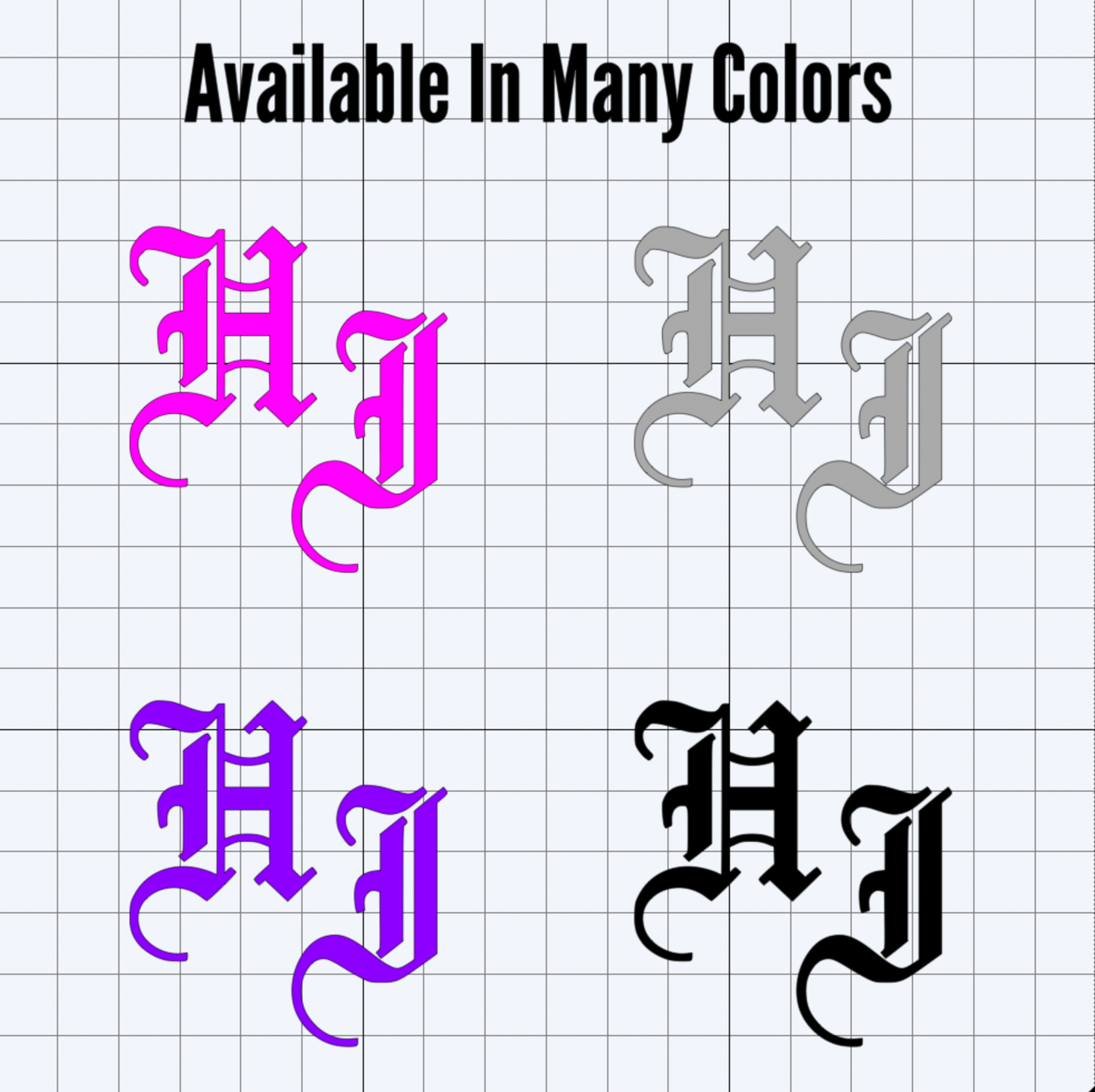 Hawai'i "HI" in Old English Letters Decal