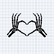 Skelton Middle Finger Decal