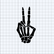 Skelton Middle Finger Decal
