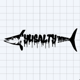YUSALTY Ono Drip Font Fish Decal