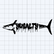 YUSALTY Ono Drip Font Fish Decal