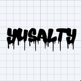 YUSALTY Ono Drip Font Fish Decal