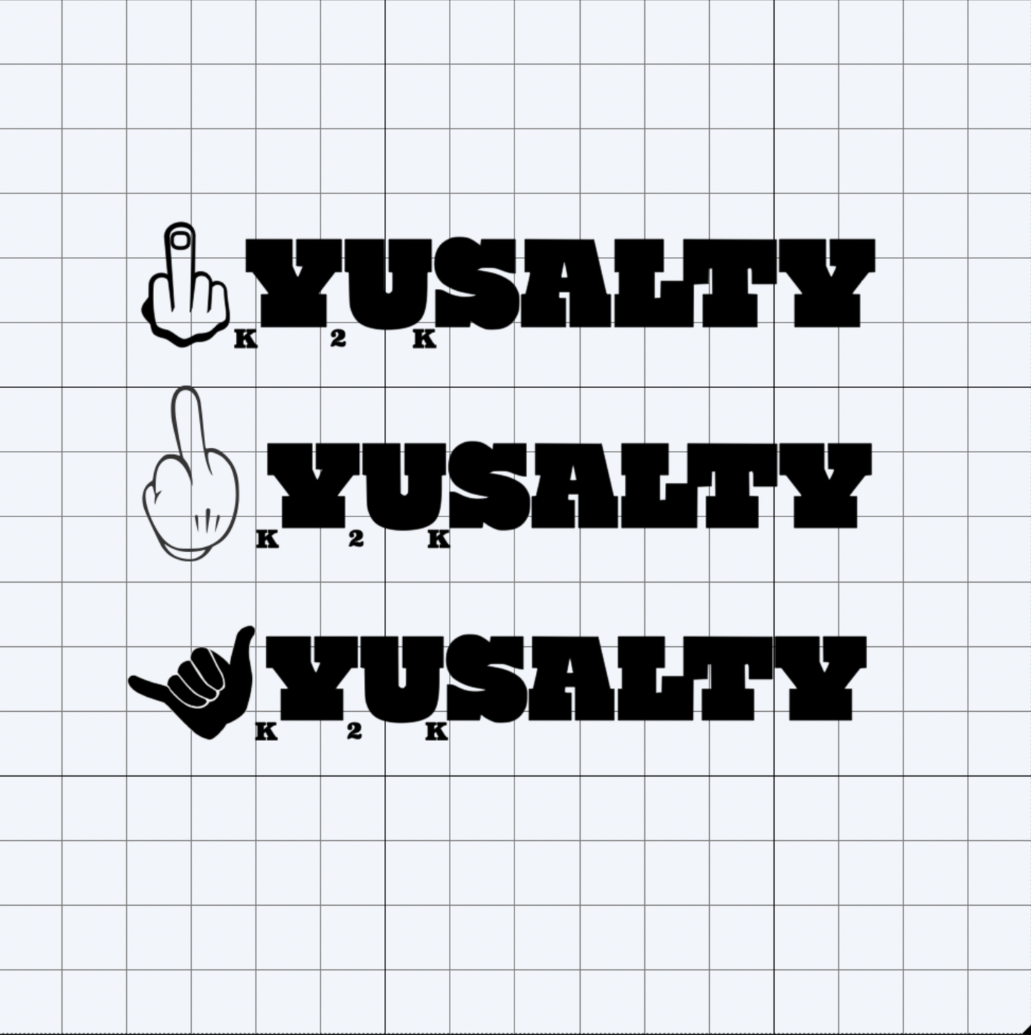 YUSALTY Hand Gestures Decal