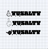 YUSALTY Hand Gestures Decal