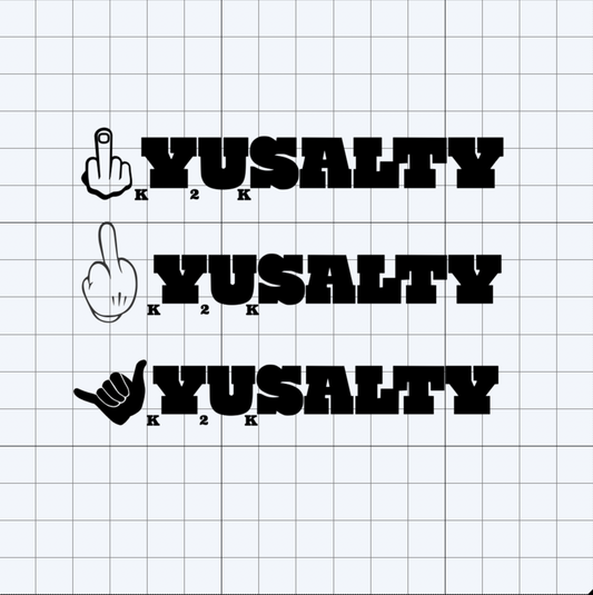 YUSALTY Hand Gestures Decal