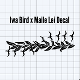 Iwa Bird Maile Lei Sticker