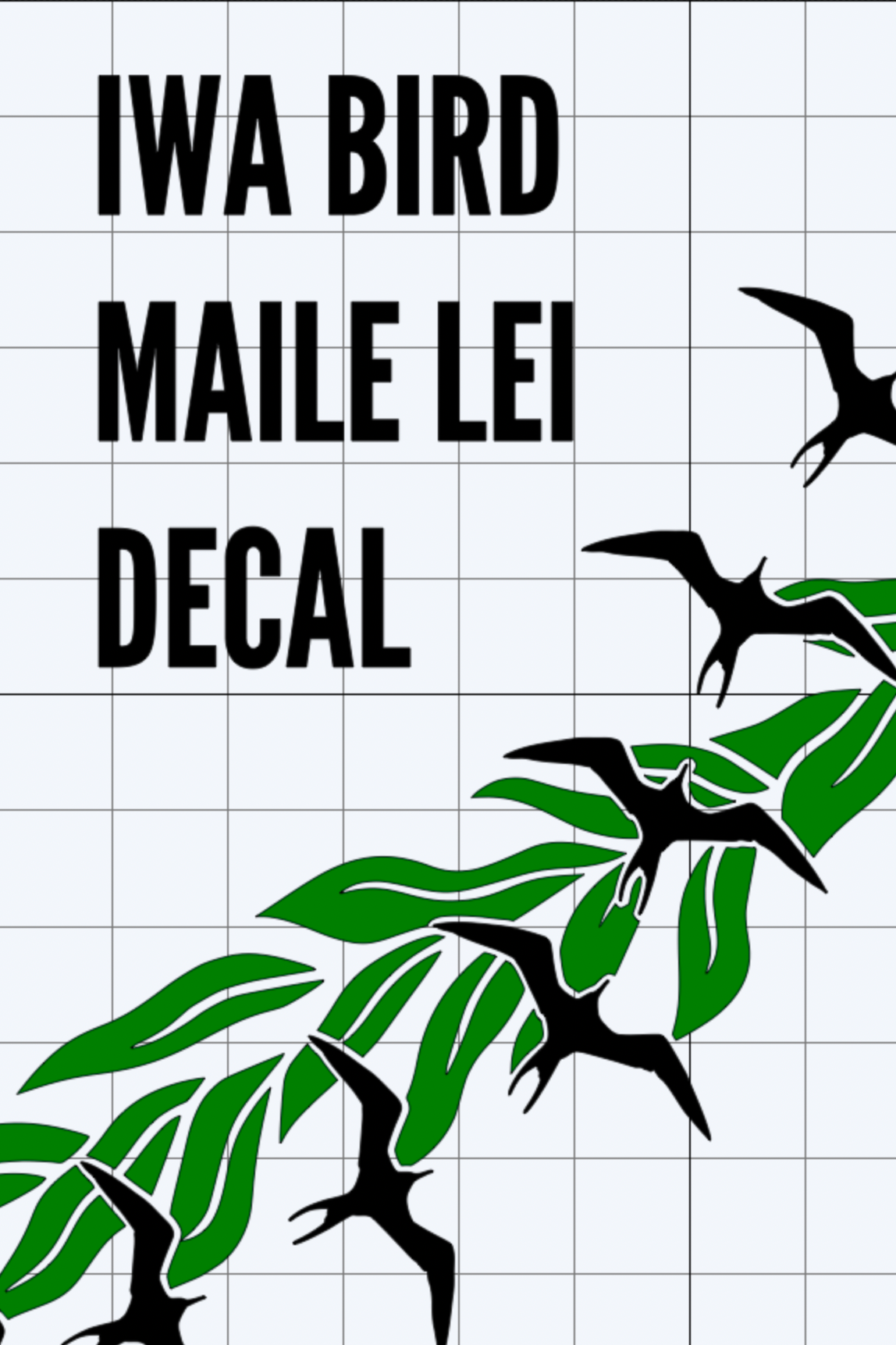 Iwa Bird Maile Lei Sticker