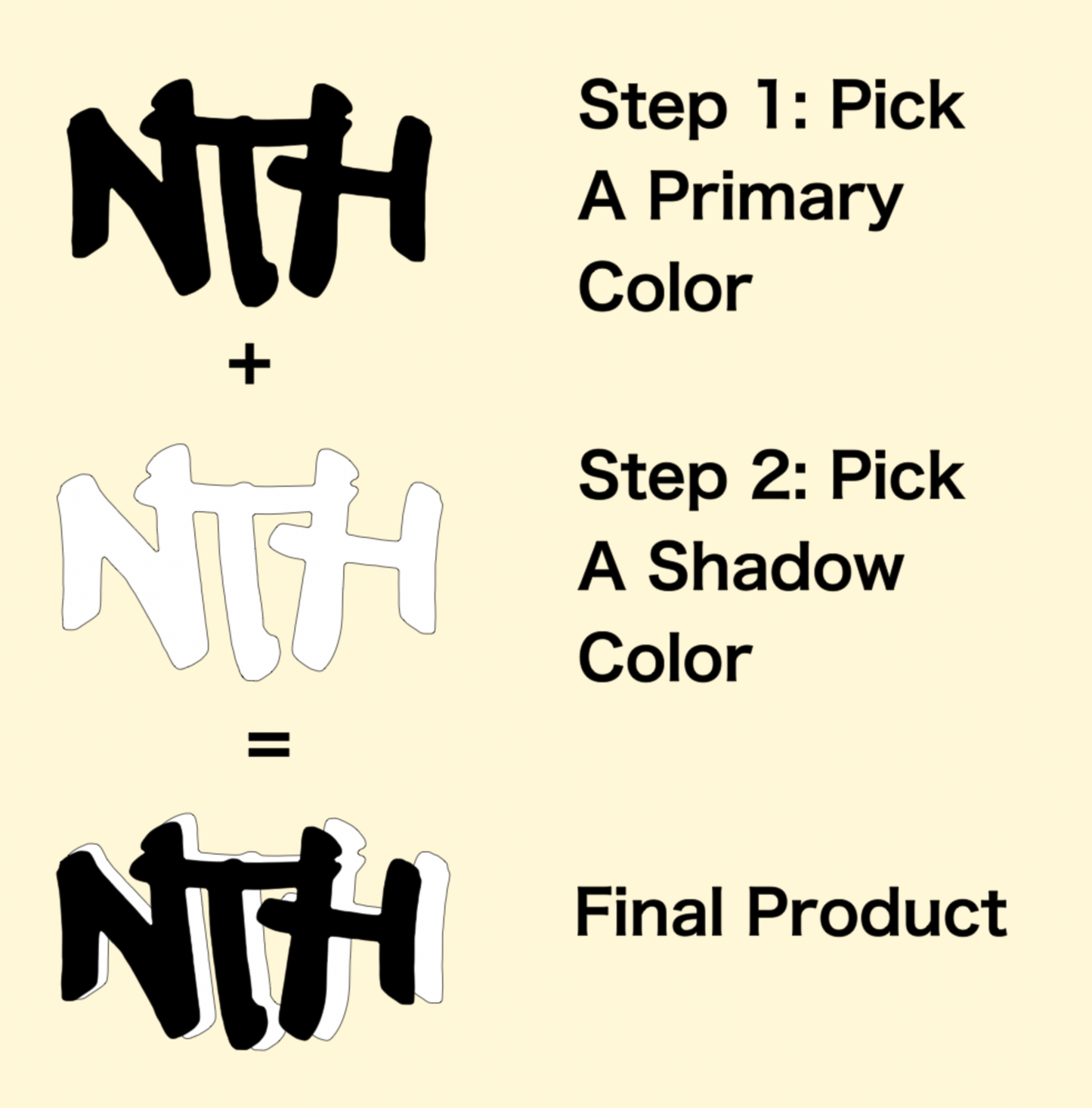 No Talk Heavy "NTH" Custom 2 Color Decals