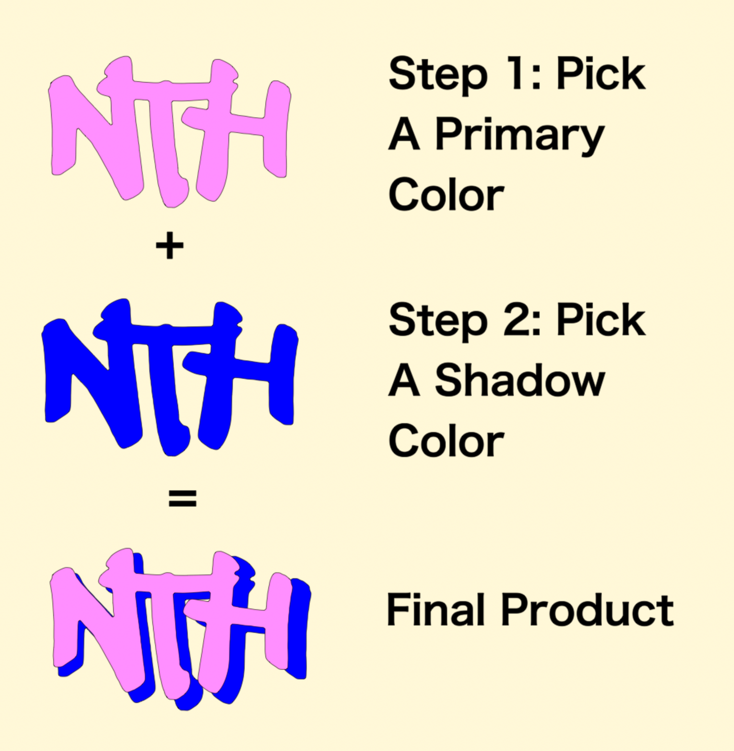 No Talk Heavy "NTH" Custom 2 Color Decals