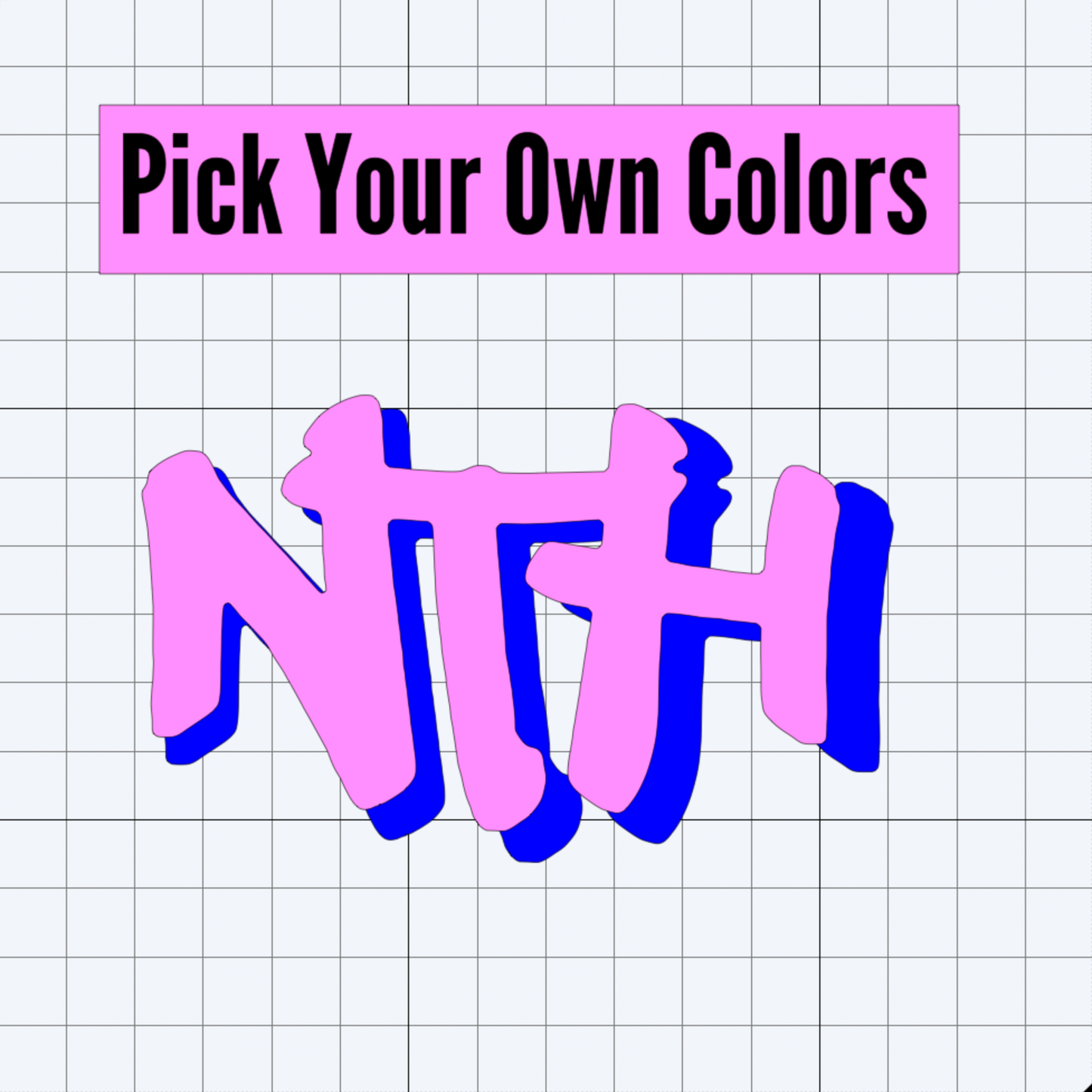 No Talk Heavy "NTH" Custom 2 Color Decals