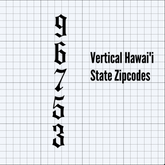 Hawai'i Zip Code Decals - Vertical