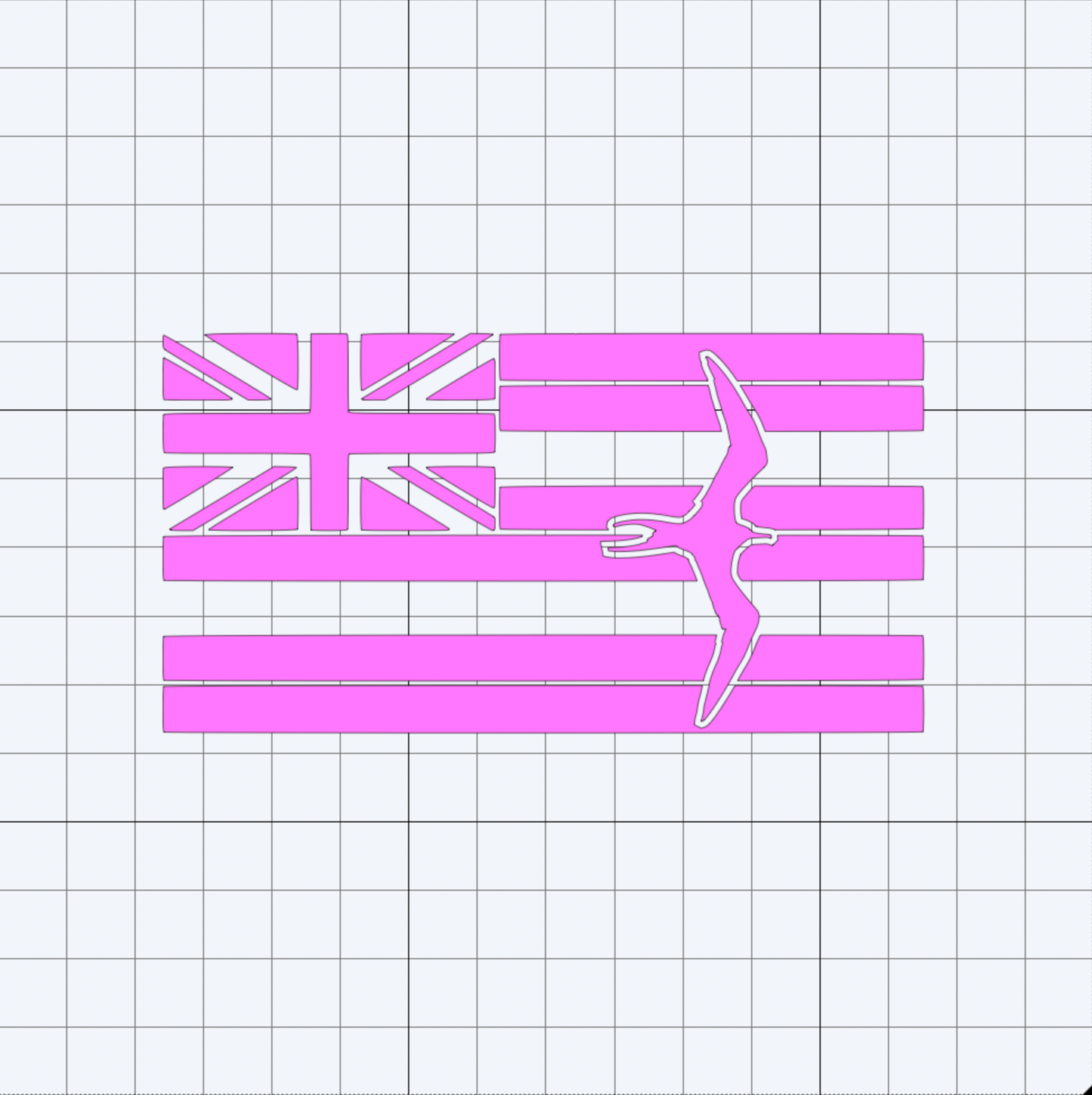 Iwa Bird x Hawaiian Flag Punchout Decal