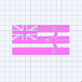 Iwa Bird Punchout In Hawaiian Flag Decal