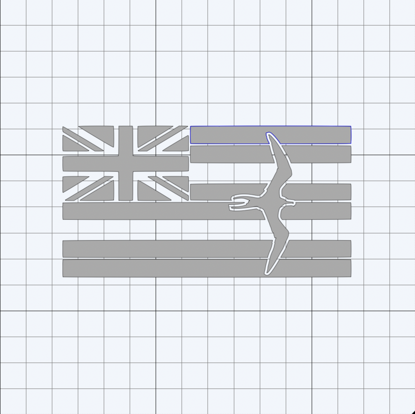 Iwa Bird x Hawaiian Flag Punchout Decal