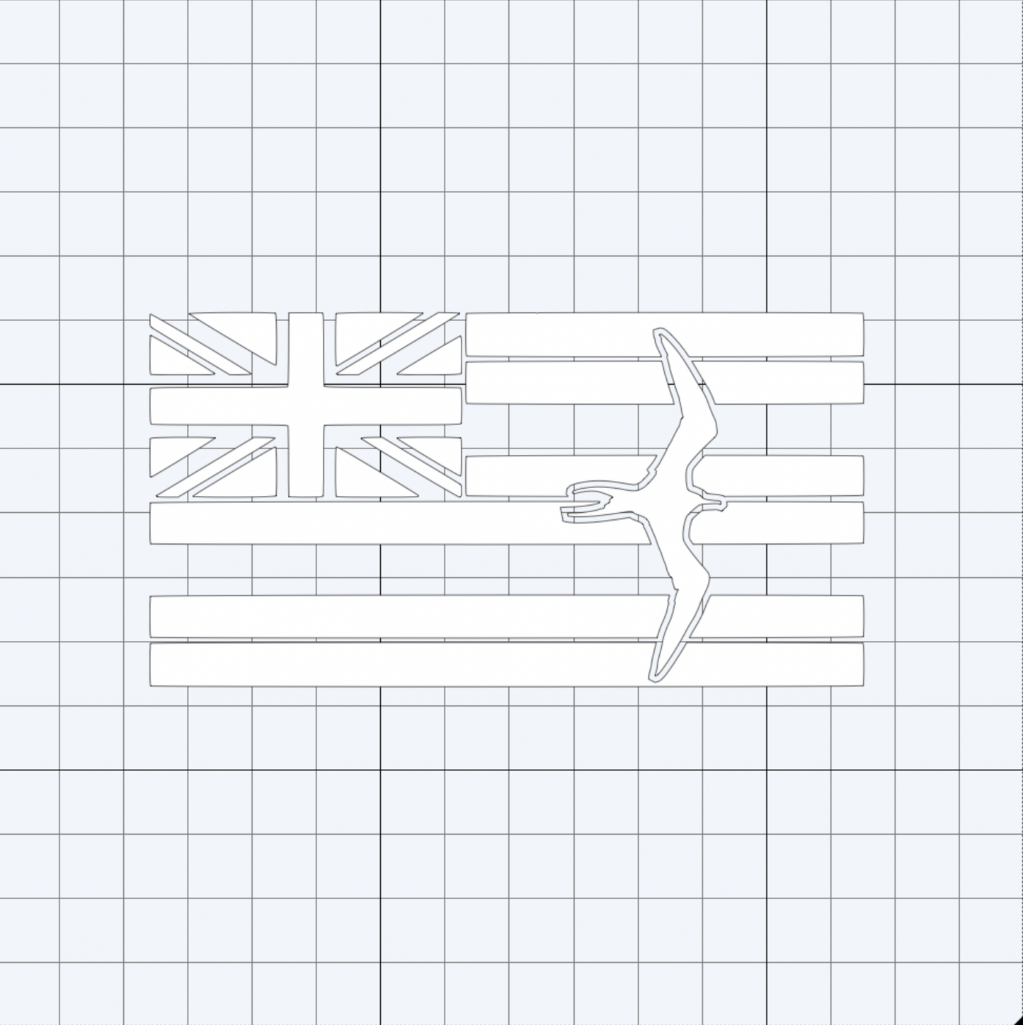 Iwa Bird x Hawaiian Flag Punchout Decal