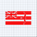 Iwa Bird Punchout In Hawaiian Flag Decal