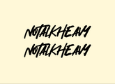 No Talk Heavy Mini Cursive 2-Pack Decal