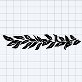Maile Lei Decal w/ Iwa Bird Leaf Punchout