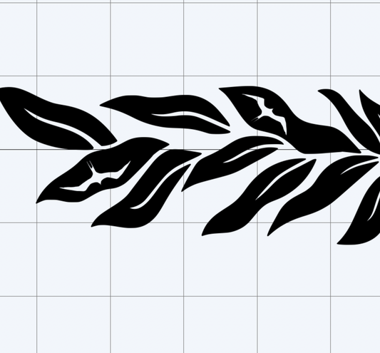 Maile Lei Decal w/ Iwa Bird Leaf Punchout