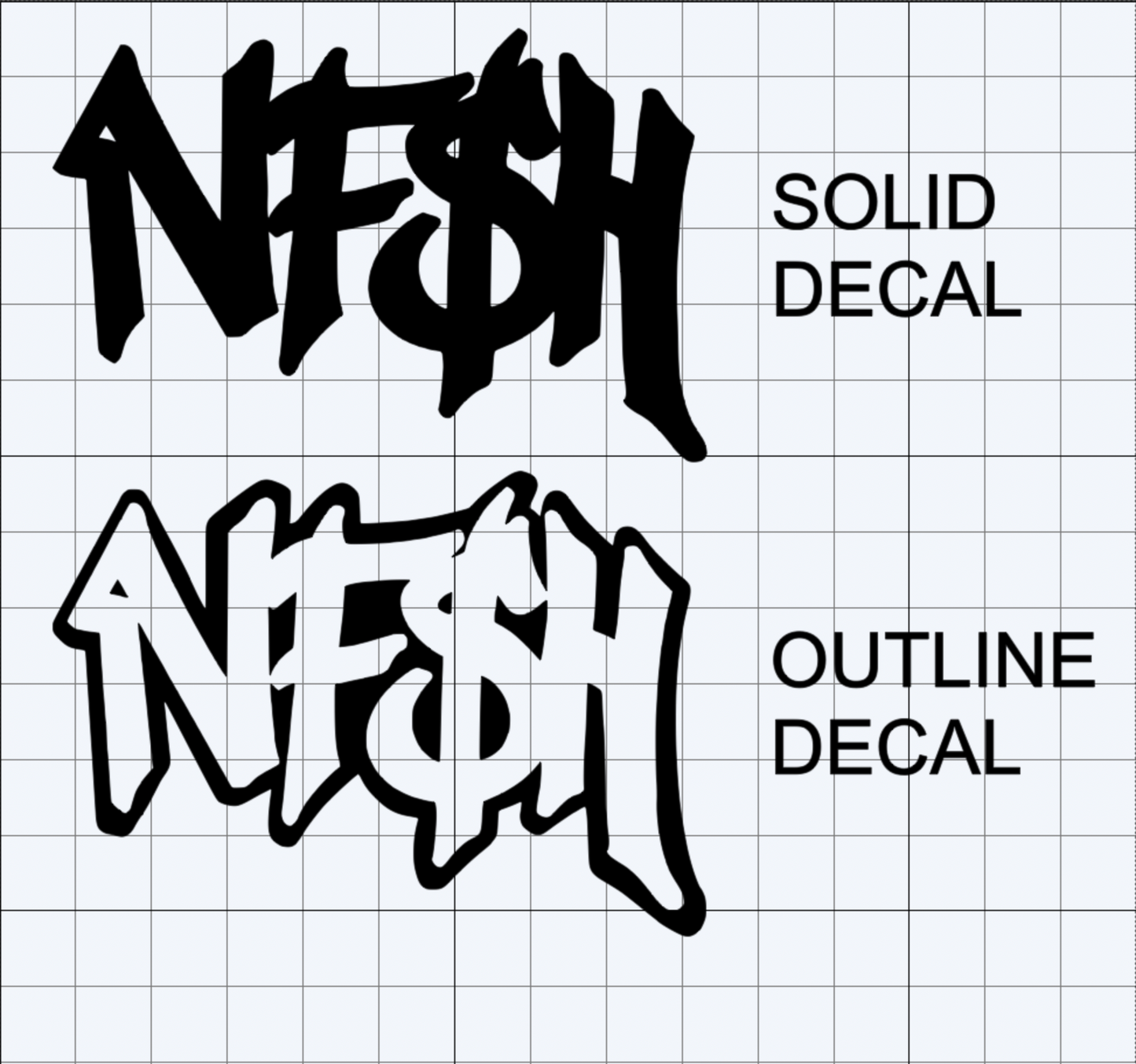 NF$H - No Front Straight Hustlin Decal