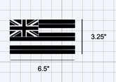 Hawaiian & Kanaka Maoli Flag (2 Pack) Decal