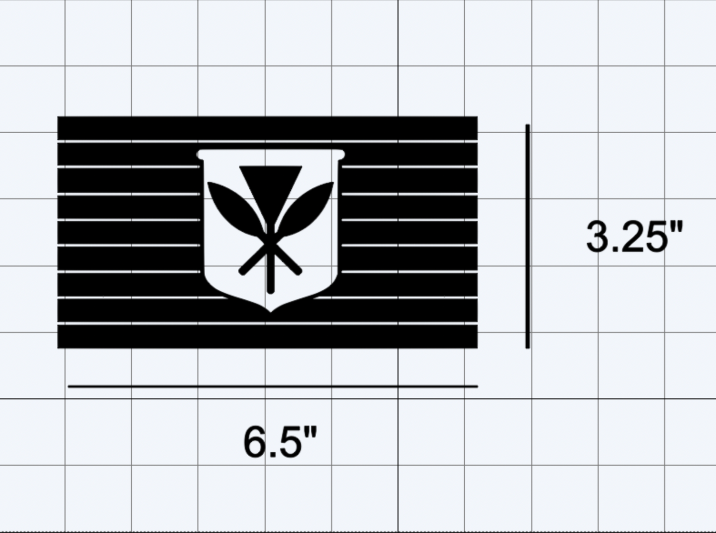 Hawaiian & Kanaka Maoli Flag (2 Pack) Decal
