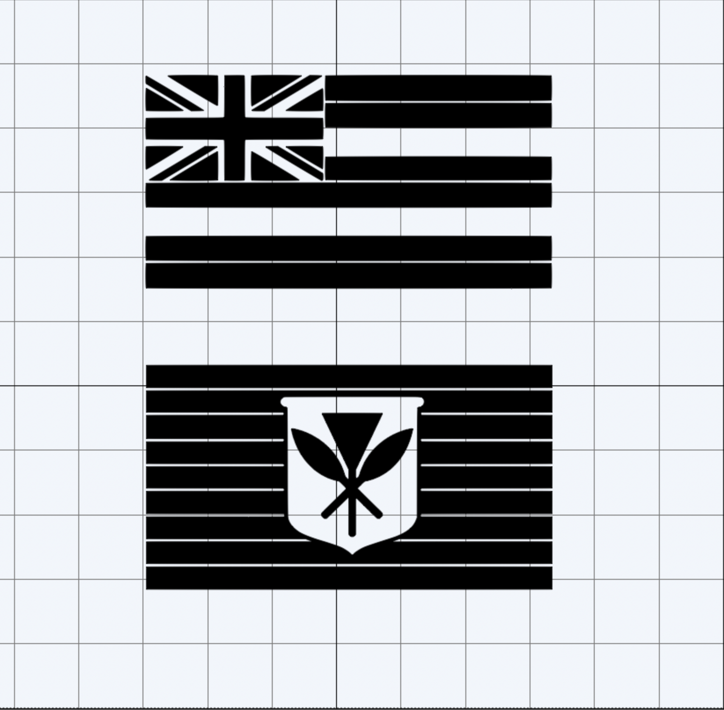 Hawaiian & Kanaka Maoli Flag (2 Pack) Decal