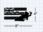 Hula Wahine x HI Flag Decal