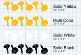 Puakenikeni Flower Strip Decal (single or multi color)