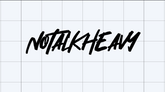 No Talk Heavy Cursive Font Standard & Mini Decals