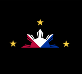 Filipino Flag Inspired 1/2 Color Decal