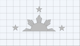 Filipino Flag Inspired 1/2 Shape Solid Color Decals