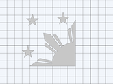 Filipino Flag Inspired 1/4 Shape Solid Color Decals