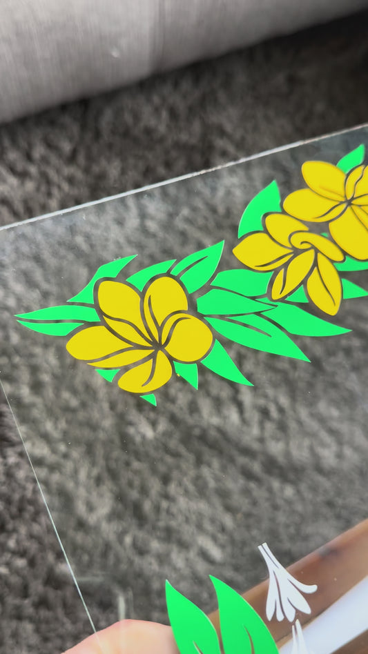 Plumeria Flower & Maile Lei Sticker